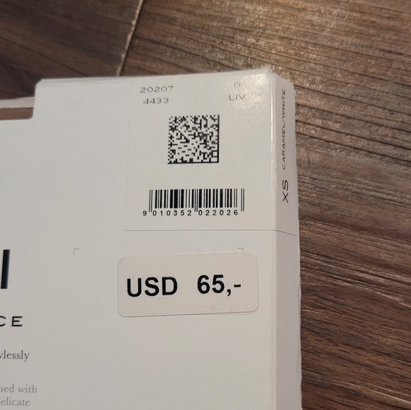 Wolford NUDE 8 LACE Ultra-light & Invisible Stay-up Camel/White New - Picture 4 of 4